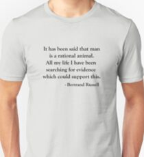 Bertrand Russell Rational Mankind T shirt Unisex T-Shirt