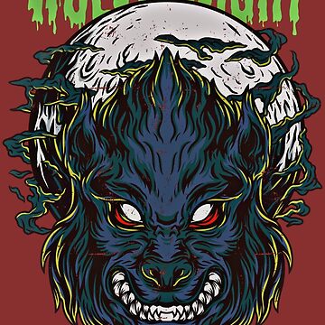 Night of the Werewolf Art Print for Sale by Jallu123