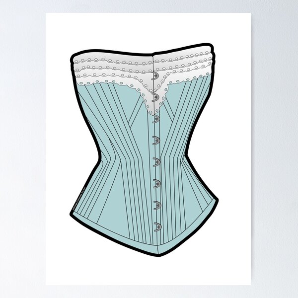 Item preview, Blue Corset designed and sold by VintageCottage.