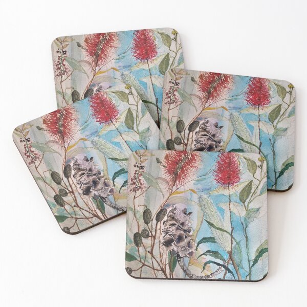 Item preview, Wattle and Banksia Water Colour Painting designed and sold by MottoDigging.