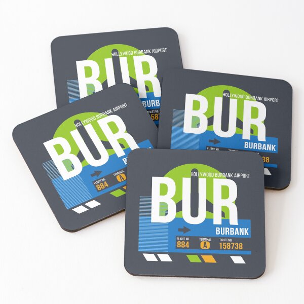 Item preview, Burbank Hollywood, California (BUR) Airport Code Baggage Tag designed and sold by SLAG-Creative.