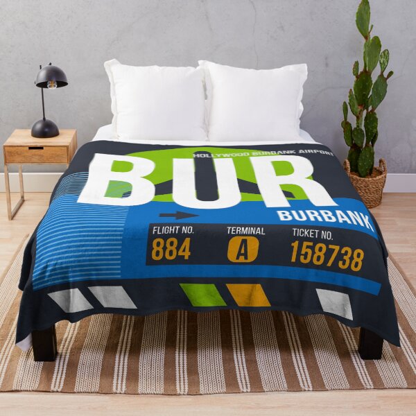 Item preview, Burbank Hollywood, California (BUR) Airport Code Baggage Tag designed and sold by SLAG-Creative.