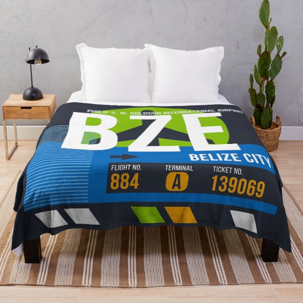 Item preview, Belize City (BZE) Airport Code Baggage Tag designed and sold by SLAG-Creative.