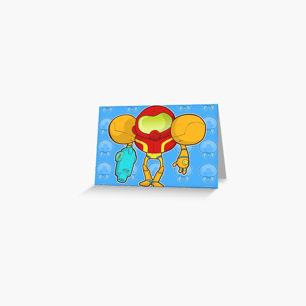 Samus Blue Greeting Card