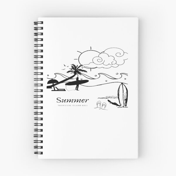 Item preview, Summer beach with surfboard designed and sold by Suwanditabagus.