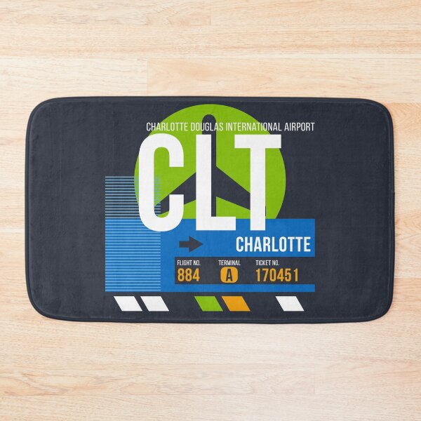 Item preview, Charlotte, North Carolina (CLT) Airport Code Baggage Tag designed and sold by SLAG-Creative.