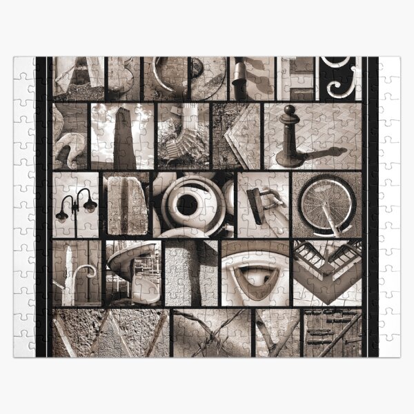 Alphabet Monochrome Print Jigsaw Puzzle