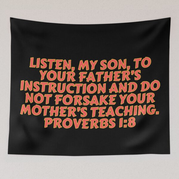 Item preview, Bible Verse Proverbs 1:8 designed and sold by Prayingwarrior.