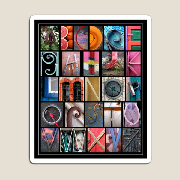 Coloured Alphabet Print Magnet