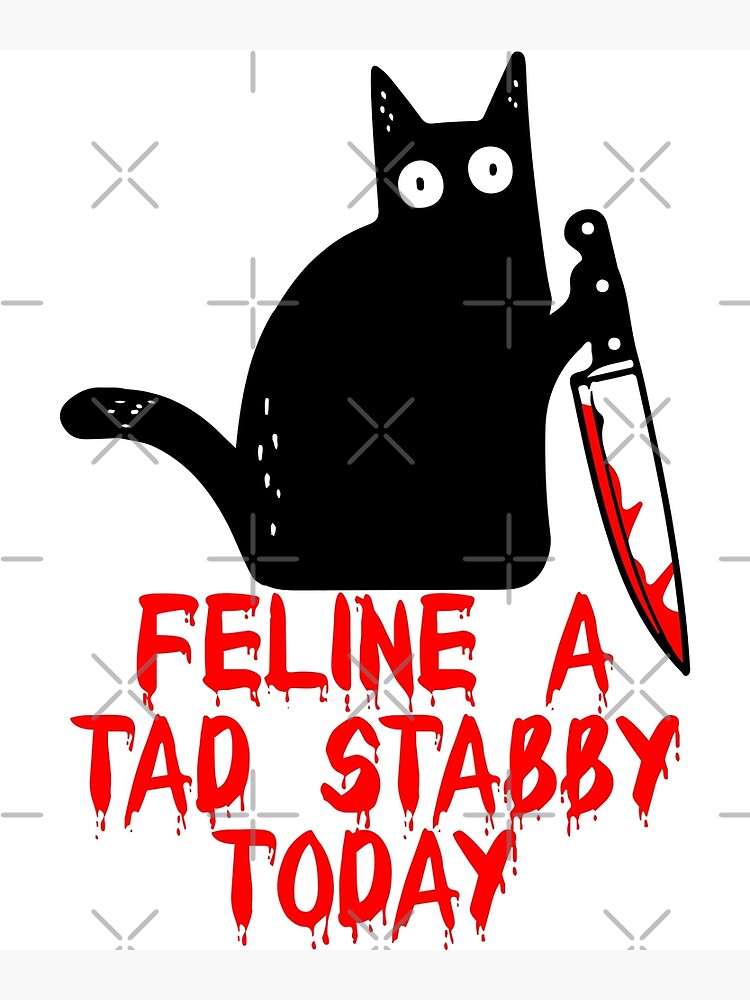 Funny Black Cat WHAT? - Murderous Cat Holding Knife Coasters (Set of 4)  for Sale by cxytees