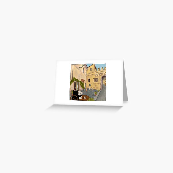 Item preview, Journal of a Cat in Rome - Coffee at Porta Settimiana  designed and sold by Stanis the Cat.