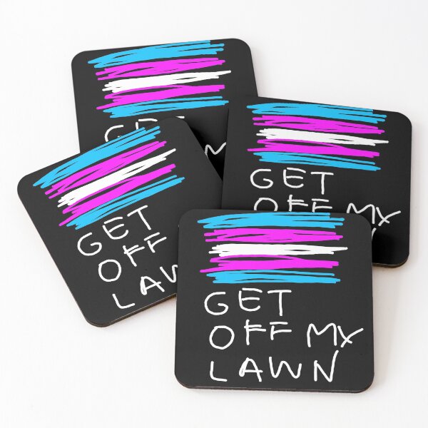 Item preview, Get Off My Lawn (black background) designed and sold by trickweiss.