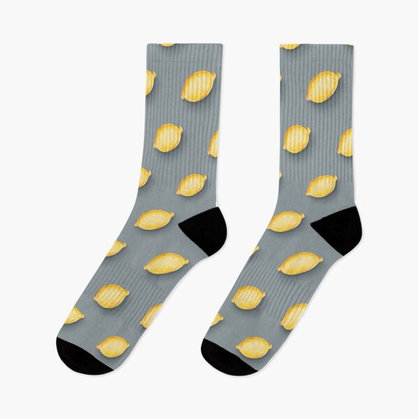 Item preview, Yellow Grey Trendy Color Of The Year 2021 Lemons Pattern designed and sold by MintaApparel.