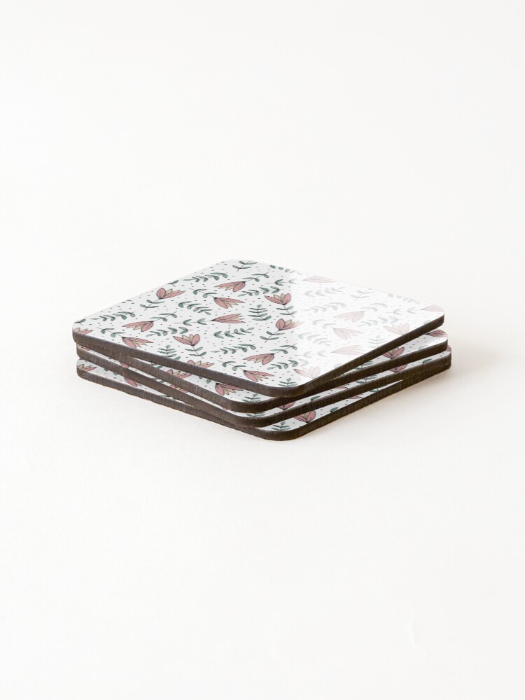 Thumbnail 4 of 5, Coasters (Set of 4), Spring Beautiful Flowers designed and sold by Rixonius.