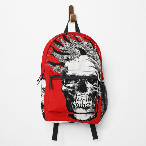 Vista previa del artículo con la obra «Diseño de cabello ondulado de calavera abstracta de caos organizado», diseñado y vendido por Organised  Chaos.