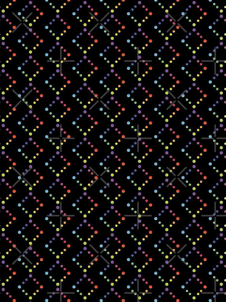 Thumbnail 3 of 3, Scarf, Colorfully dots in a rectangular pattern designed and sold by knappidesign.
