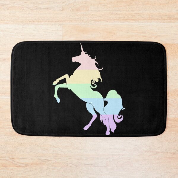 Item preview, Pastel Unicorn on Dark Solid Plain Black - Gift For Unicorn Lovers designed and sold by Sajuade.