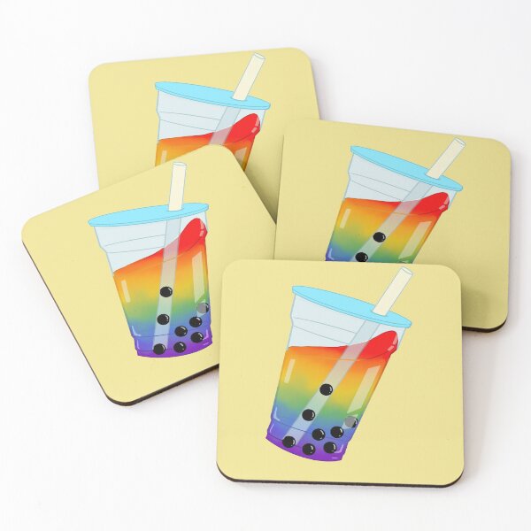 Item preview, Pride Flag Bubble Tea (Six Colours Version) designed and sold by KazsStickerShop.