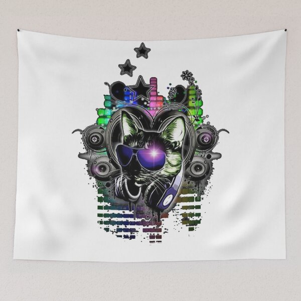 Item preview, HOUSE CAT (Rainbow DJ Kitty) Classic T-Shirt designed and sold by harry mac.