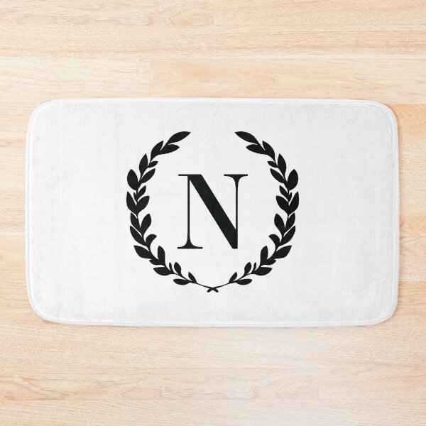 Item preview, Letter N, Laurel wreath monogram N, Initial N, Laurel frame with letter N designed and sold by KateBilous.