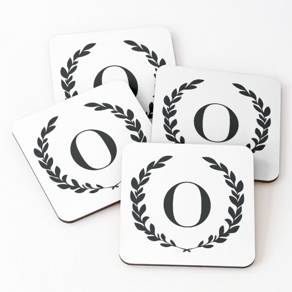 Item preview, Letter O, Laurel wreath monogram O, Initial O, Laurel frame with letter O designed and sold by KateBilous.