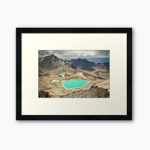 Emerald Lakes Framed Art Print