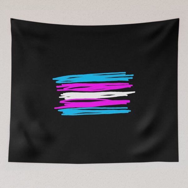 Artikelvorschau, Scribbly Trans Flag entworfen und verkauft von trickweiss.