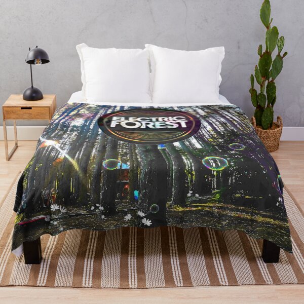 Electric forest tapestry/blanket top