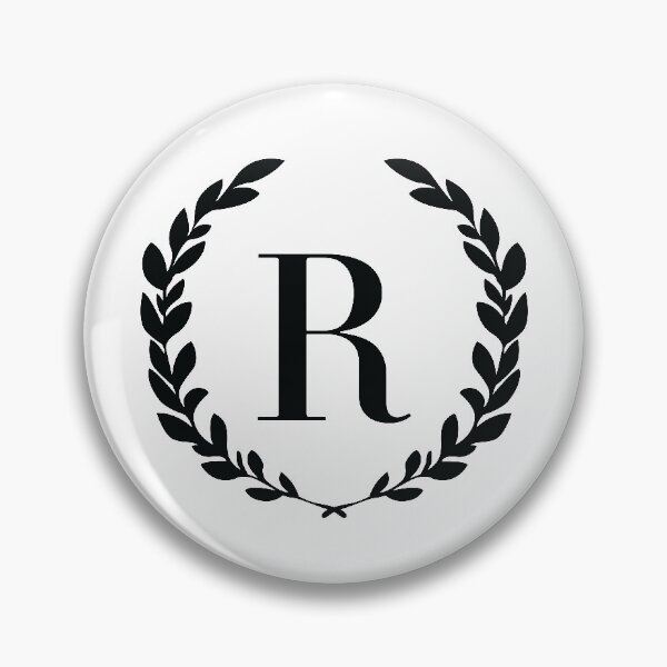 Item preview, Letter R, Laurel wreath monogram R, Initial R, Laurel frame with letter R designed and sold by KateBilous.