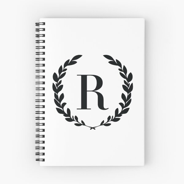 Item preview, Letter R, Laurel wreath monogram R, Initial R, Laurel frame with letter R designed and sold by KateBilous.