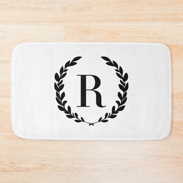 Item preview, Letter R, Laurel wreath monogram R, Initial R, Laurel frame with letter R designed and sold by KateBilous.