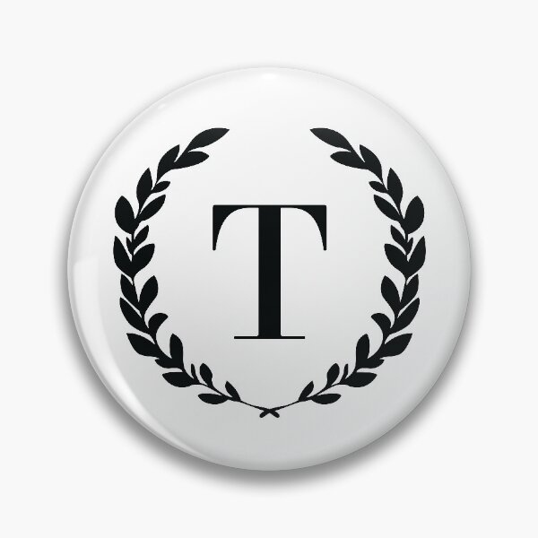 Item preview, Letter T, Laurel wreath monogram T, Initial T, Laurel frame with letter T designed and sold by KateBilous.