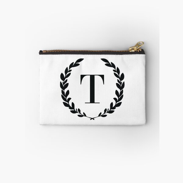 Item preview, Letter T, Laurel wreath monogram T, Initial T, Laurel frame with letter T designed and sold by KateBilous.