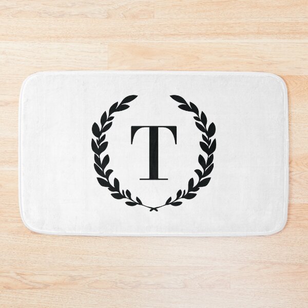 Item preview, Letter T, Laurel wreath monogram T, Initial T, Laurel frame with letter T designed and sold by KateBilous.