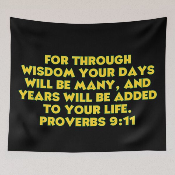 Item preview, Bible Verse Proverbs 9:11 designed and sold by Prayingwarrior.