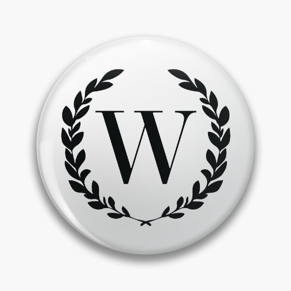 Item preview, Letter W, Laurel wreath monogram W, Initial W, Laurel frame with letter W designed and sold by KateBilous.
