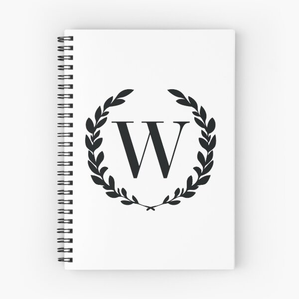 Item preview, Letter W, Laurel wreath monogram W, Initial W, Laurel frame with letter W designed and sold by KateBilous.