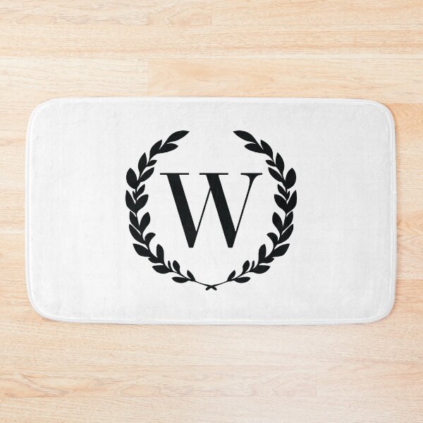 Item preview, Letter W, Laurel wreath monogram W, Initial W, Laurel frame with letter W designed and sold by KateBilous.