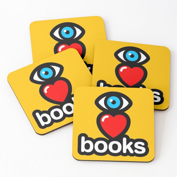 Item preview, i love books (yellow - vertical) designed and sold by MisterSquid.