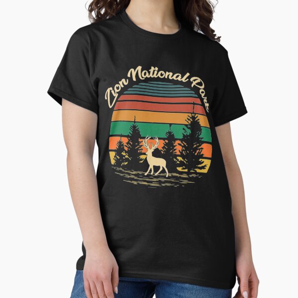 Vista previa del artículo con la obra «Camiseta americana vintage del Parque Nacional Zion», diseñado y vendido por Clavitaps.