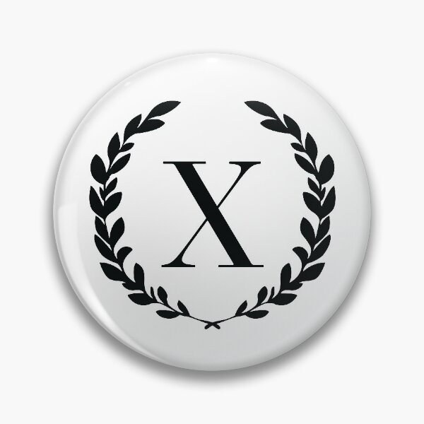 Item preview, Letter X, Laurel wreath monogram X, Initial X, Laurel frame with letter X designed and sold by KateBilous.