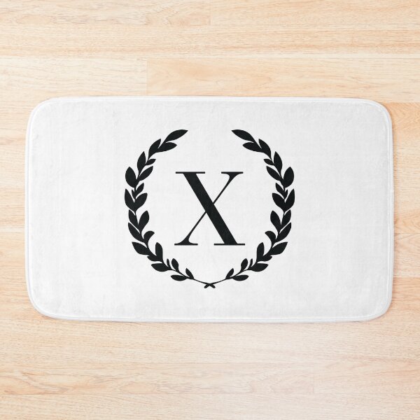 Item preview, Letter X, Laurel wreath monogram X, Initial X, Laurel frame with letter X designed and sold by KateBilous.