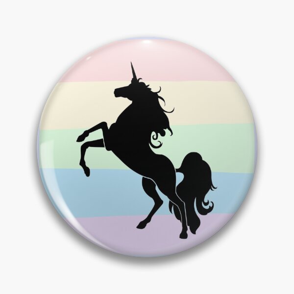Item preview, Black Unicorn Silhouette on Pastel Rainbow colors - Gift For Unicorn Lovers designed and sold by Sajuade.