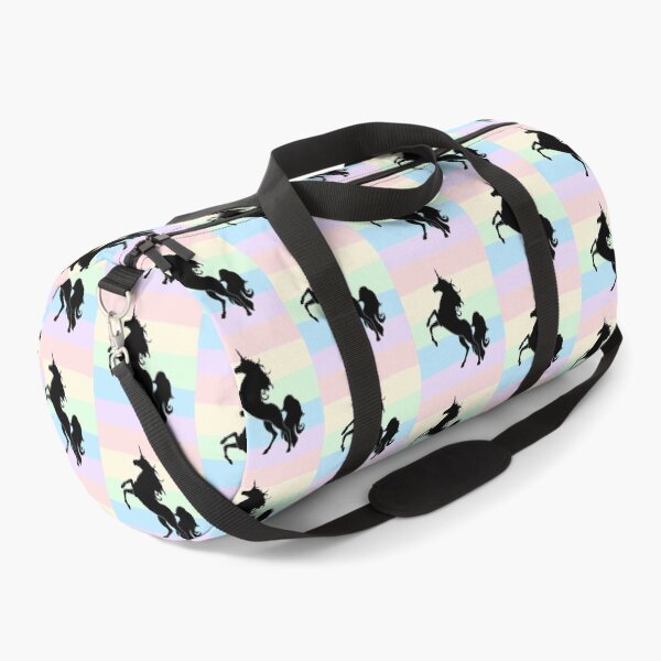 Item preview, Black Unicorn Silhouette on Pastel Rainbow colors - Gift For Unicorn Lovers designed and sold by Sajuade.