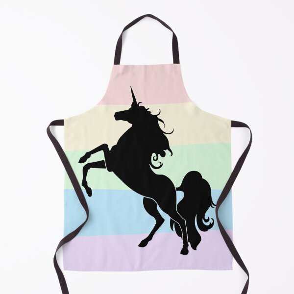 Item preview, Black Unicorn Silhouette on Pastel Rainbow colors - Gift For Unicorn Lovers designed and sold by Sajuade.