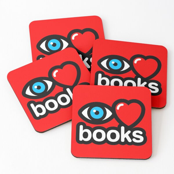 Item preview, i love books (red - vertical) designed and sold by MisterSquid.