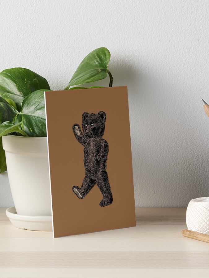 Cute greeting vintage teddy bear illustration Art Board Print for Sale by  knappidesign