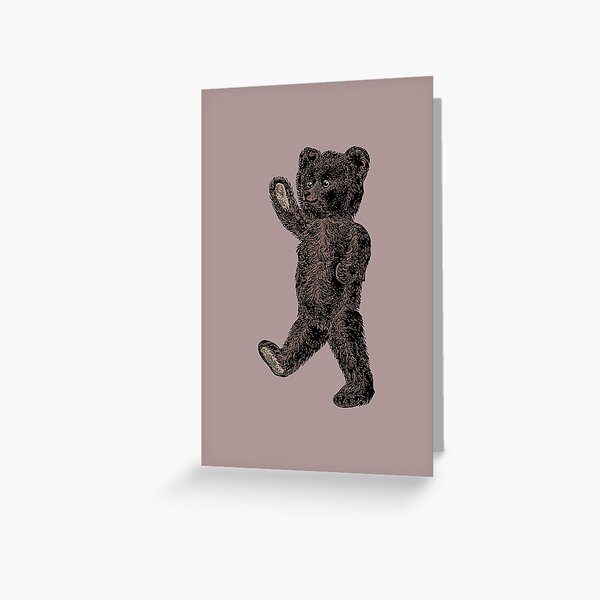 Cute greeting vintage teddy bear illustration Art Board Print for Sale by  knappidesign