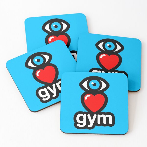 Item preview, i love gym (blue - vertical) designed and sold by MisterSquid.