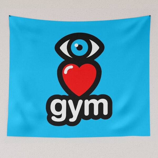Item preview, i love gym (blue - vertical) designed and sold by MisterSquid.